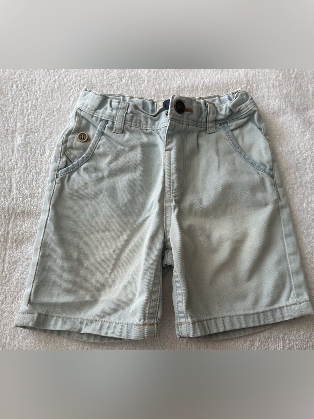 Zara Light Blue Cotton Blend Kids Shorts